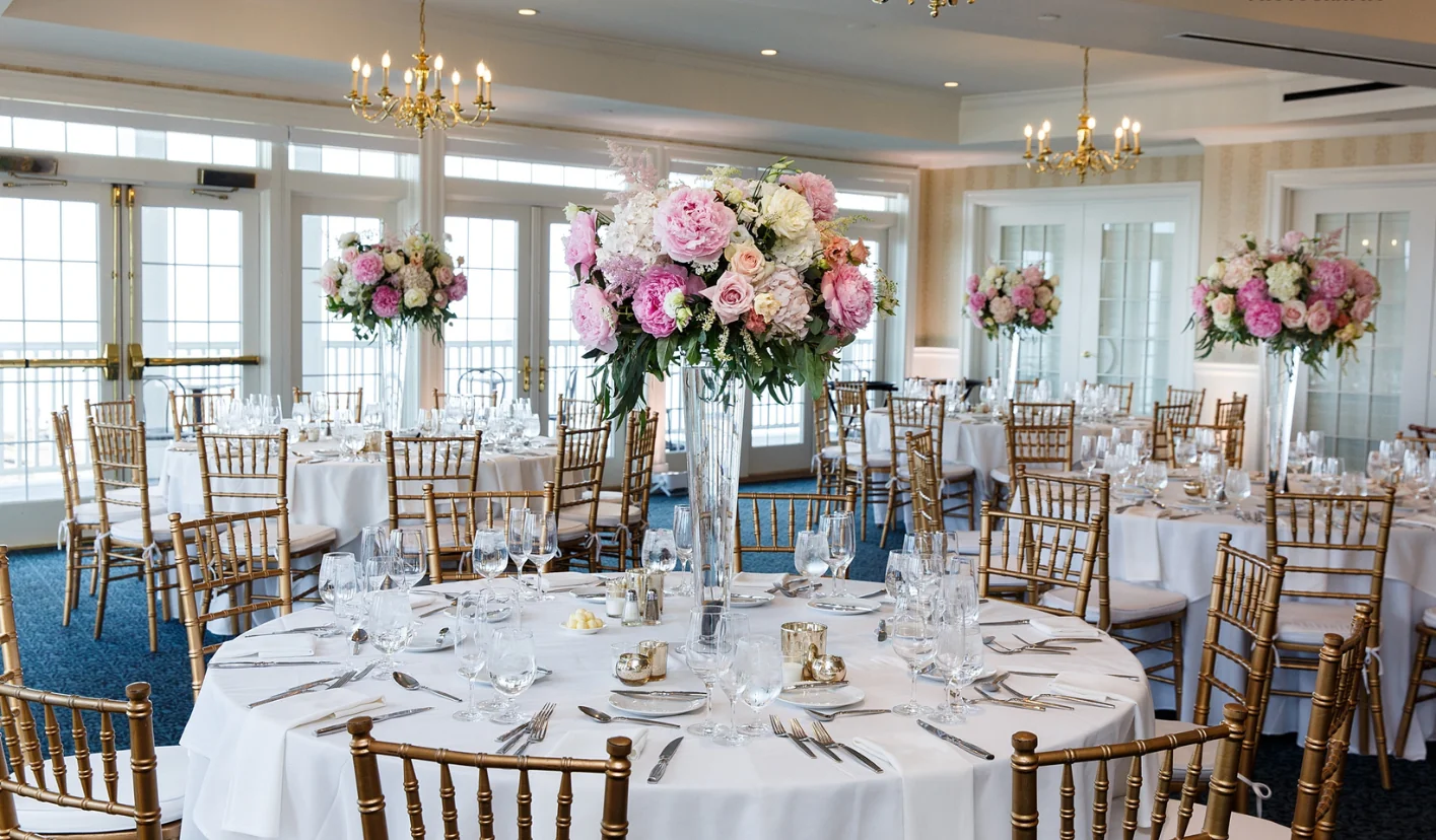 Floral centerpieces on tables