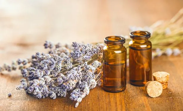 flowers and essential oils at spa